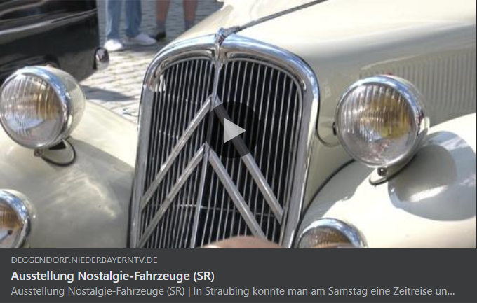 Beitrag „Ausstellung Nostalgie-Fahrzeuge“ in der Mediathek von Niederbayern TV (öffnet in neuem Tab)